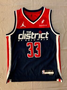Jordan Kyle Kuzma #33 Wizards District Swingman Jersey Boys S